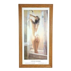 Steve Hanks "The Shower" Nude Girl Shower Leslie Levy Gallery Scottsdale Art